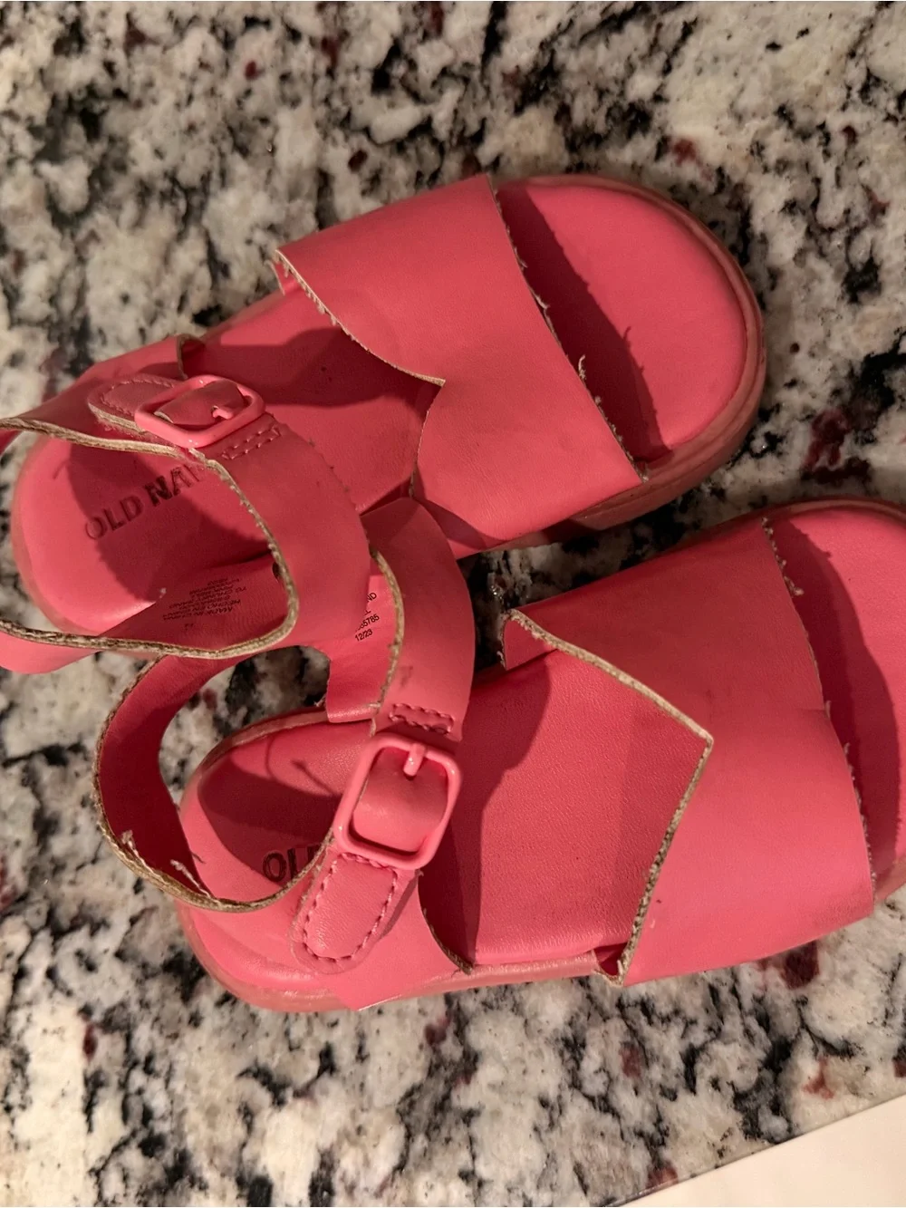 Old Navy Coral Pink Girls Strap Sandals